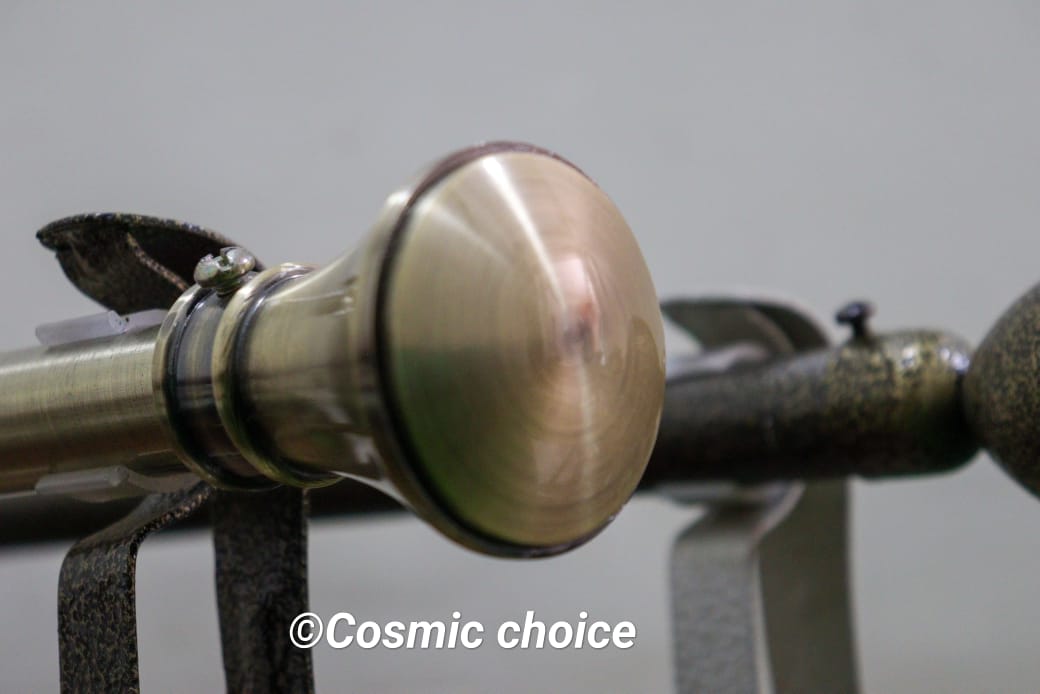 Cosmic Choices-307087 Smooth curtain rod flower- gold
