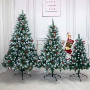 2.4M Christmas Trees with cones and berries