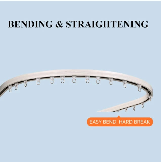 Bendable curtain rack