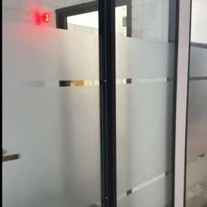 Black aluminium glass partition