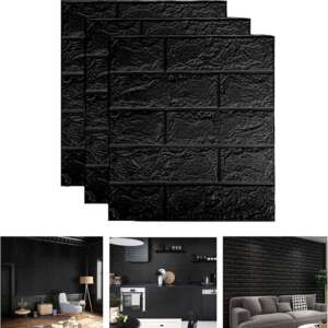 Foam 3D brick texture wallpaper