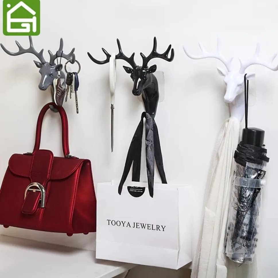 Jesilog-Decor-434528.jpeg wall hanging hook vintage deer head antlers